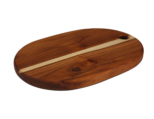 Tabla ovalada de teka