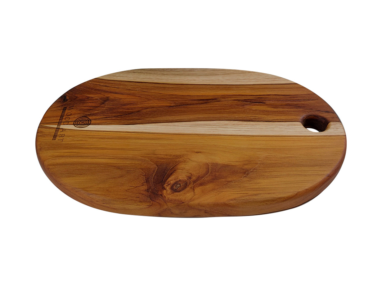 Tabla ovalada de teka