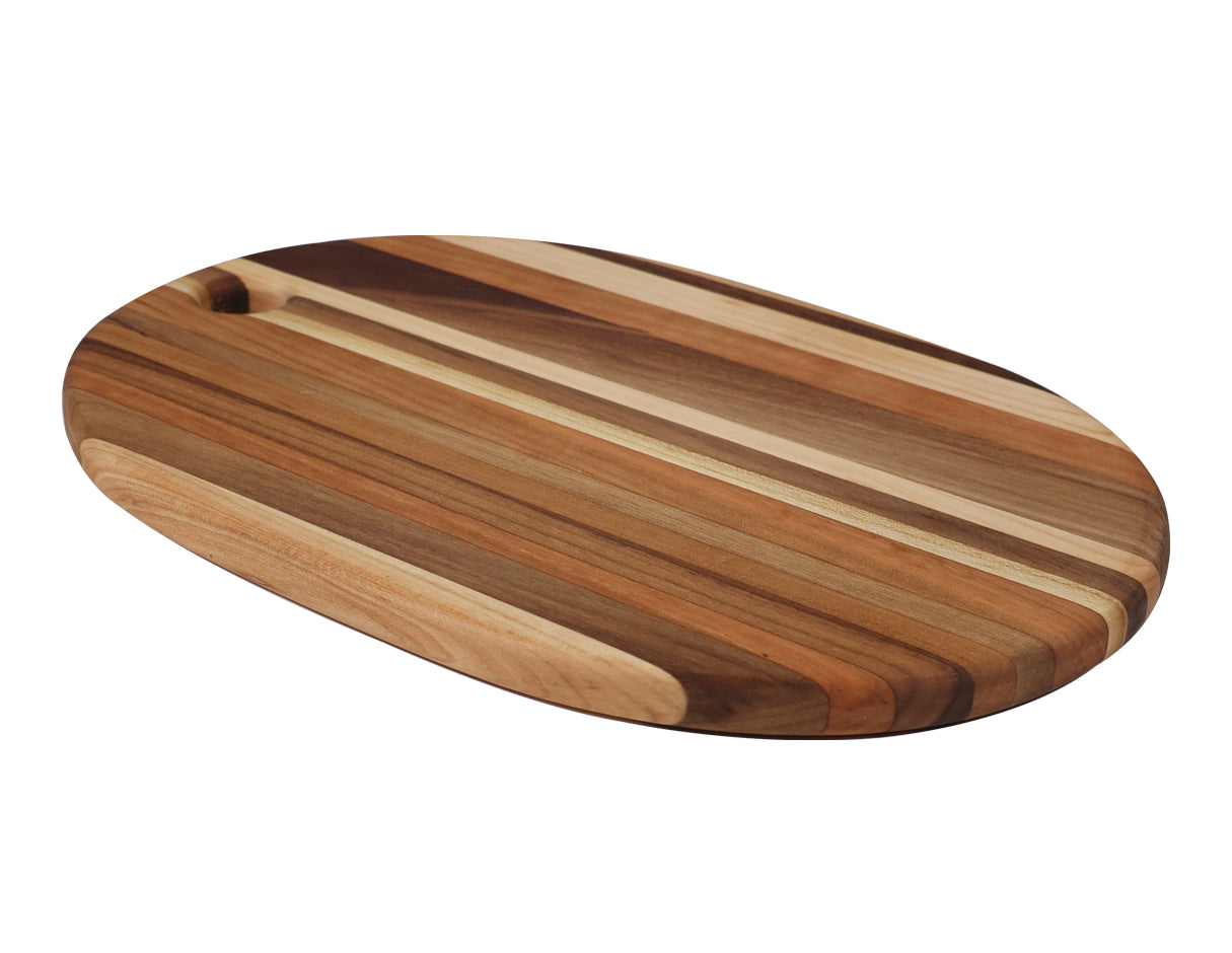 Tabla ovalada de 3 maderas