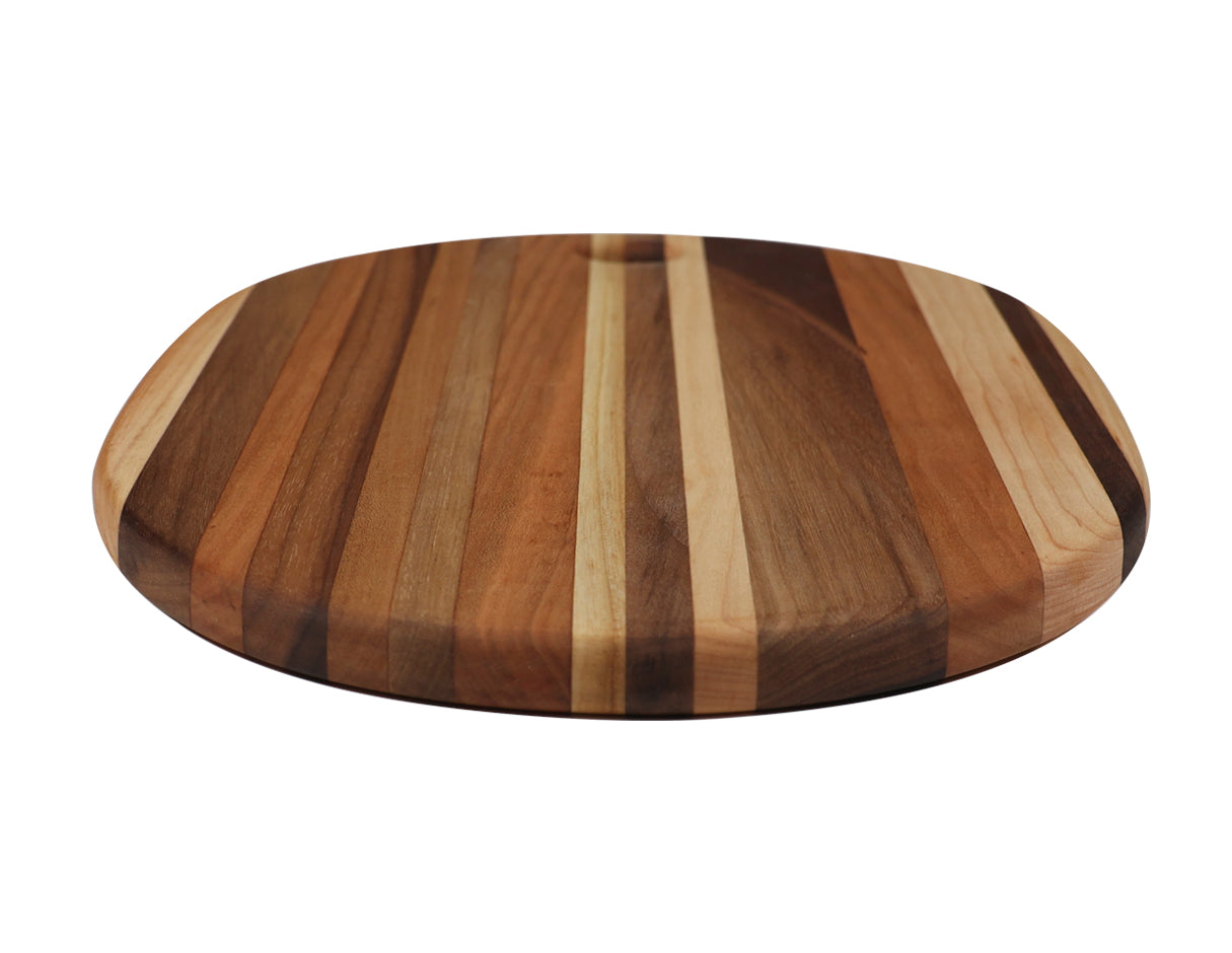 Tabla ovalada de 3 maderas