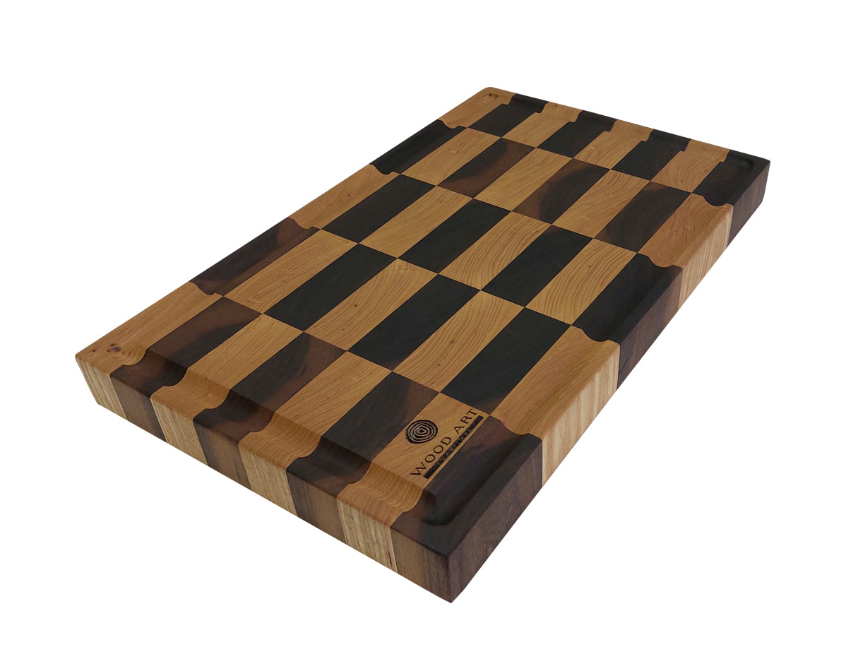 Tabla de grano final, roble y nogal, larga - Butcher's Block