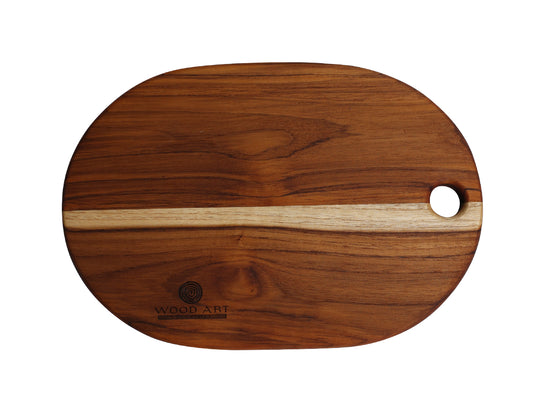 Tabla ovalada de teka