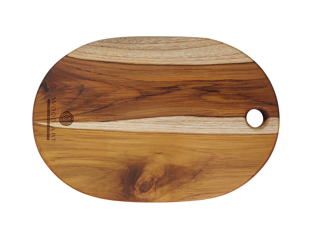 Tabla ovalada de teka