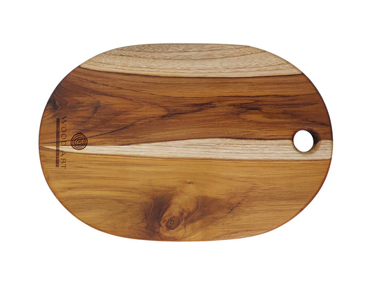 Tabla ovalada de teka