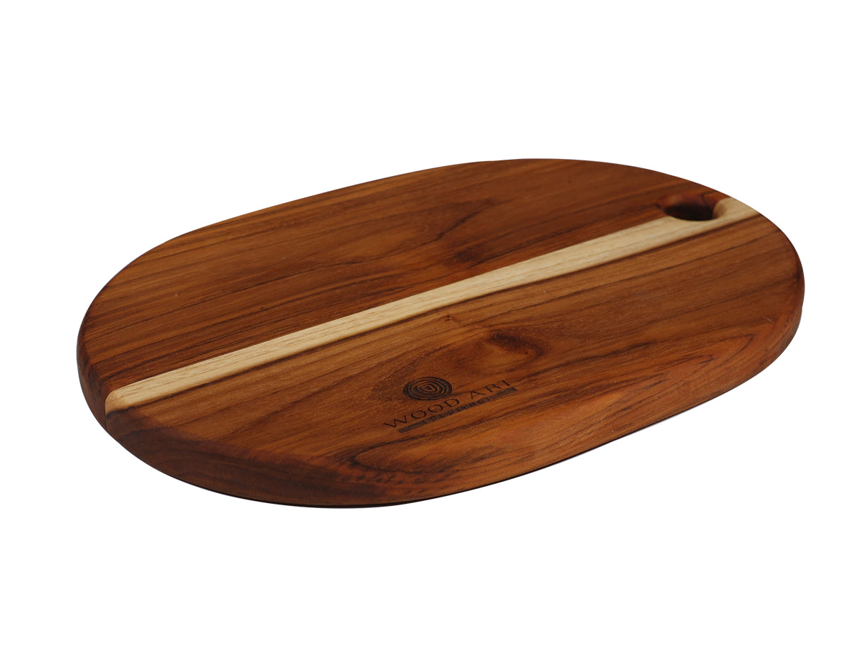 Tabla ovalada de teka