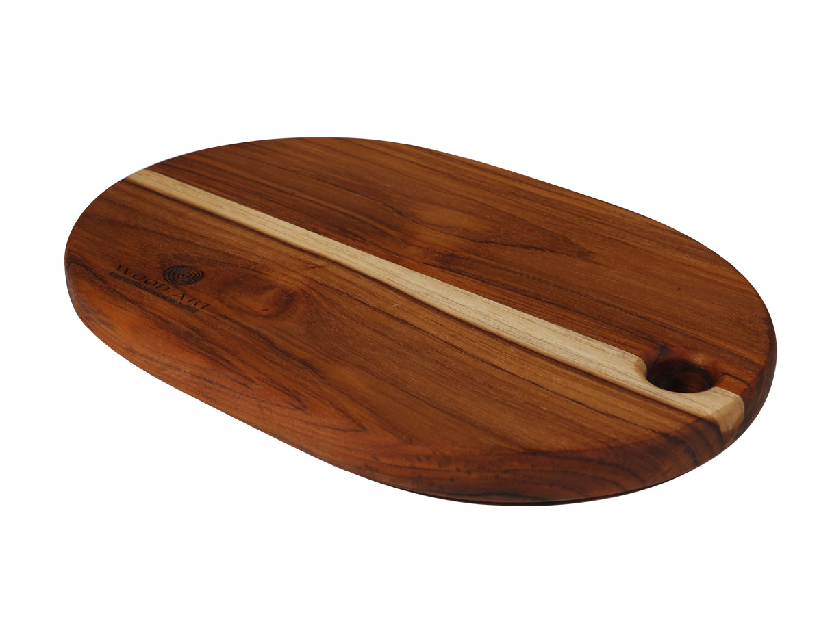 Tabla ovalada de teka